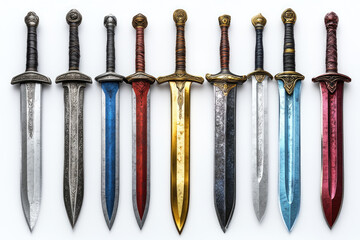 Artistic Representation of Knives, Daggers, and Swords