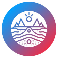 Subduction Zone Vector Icon