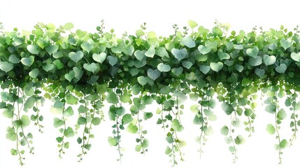 Lush greenery with heart-shaped leaves cascading down