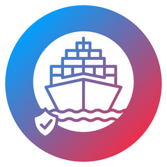 Naklejka premium Cargo Insurance Vector Icon