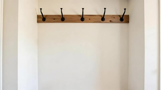 Rustic Farmhouse Entryway Bench with Coat Hooks Simple Hallway Design