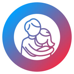 Comforting Hug Vector Icon