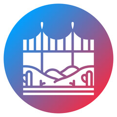 Desert Bridge Vector Icon