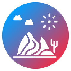 Desert Sculpture Vector Icon