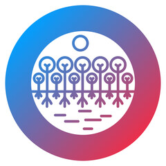 Obraz premium Mangrove Forest Vector Icon