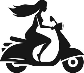 Perfect neat and clean shape scooter vector, scooter bike flat vectors illustration, scooter silhouette on white or transparent background