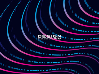 Premium background design with dark blue waving motif. Vector horizontal template, for digital luxury business banner, contemporary formal invitation, luxury voucher, gift certificate, etc. 