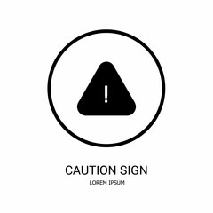 Logo vector design for business. Caution sign logos.