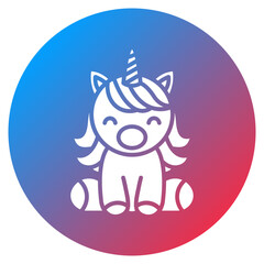 Unicorn Plush Vector Icon