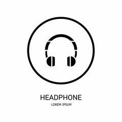 Logo vector design for business. Headphone logos.