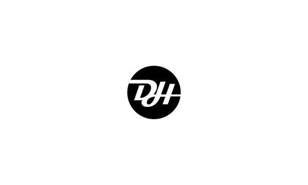DH initial letter, monogram logo