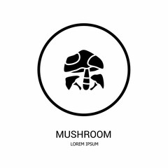 Logo vector design for business. Mushroom logos.