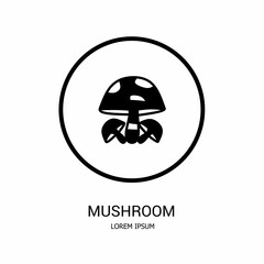 Logo vector design for business. Mushroom logos.