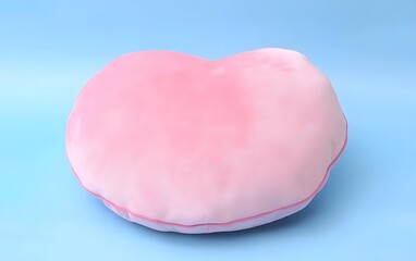 Soft Pink Heart Shaped Pillow Cushion, Romantic Home Decor