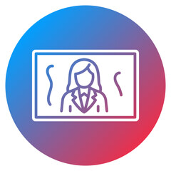 Fototapeta premium Virtual Classroom Vector Icon