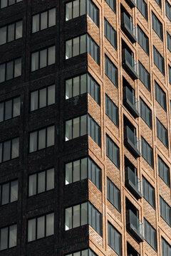 Modern Brick Facade in Sunlight
