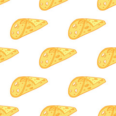 Seamless pattern with cheese doodle for decorative print, wrapping paper, greeting cards, wallpaper and fabric
