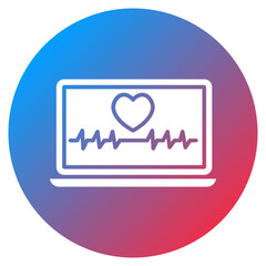 Heartbeat Monitor Vector Icon