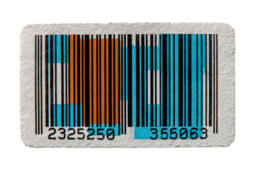 Retail barcode scanning close-up