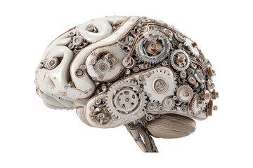 Fototapeta premium 3d model industrial brain sculpture