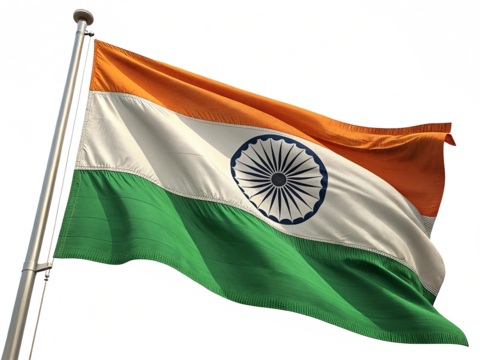 waving flag of india