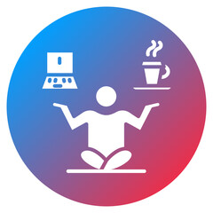 Work Life Balance Vector Icon