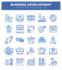 Collection of 25 Business Development Icons. Boost Your Business Growth