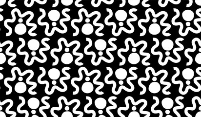 Black and white seamless geometric pattern