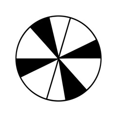 Fototapeta premium Monochrome Circular Design with Alternating Sectors of Black and White Spaces