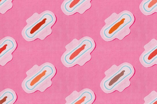 Sanitary Pad pattern. Menstruation