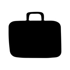 Stylized Silhouette of a Briefcase or Suitcase for Business Travel