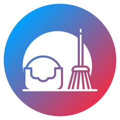 Naklejka premium Cleaning Pet Area Vector Icon