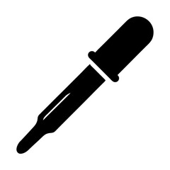 Black and white image of a dropper, commonly used in laboratories