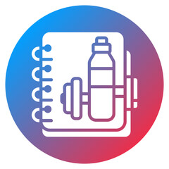 Fitness Journal Vector Icon