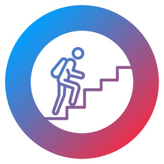 Stair Climbing Vector Icon
