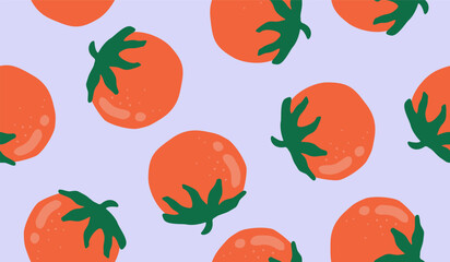 Cute tomato pattern background vector design