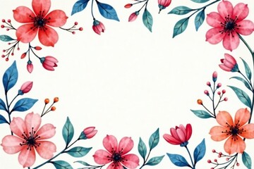 Delicate watercolor floral pattern, perfect for spring flyers , background, marketing