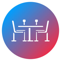 Dining Table Vector Icon