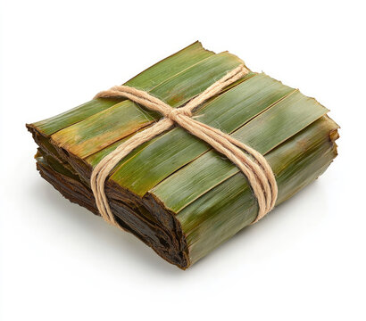 Banana leaf bundles tied with string