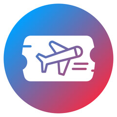 Airplane Ticket Vector Icon