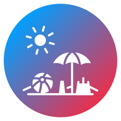 Beach Day Vector Icon