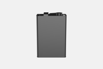 Glossy Oil Tin Can Mockup Isolated On White Background. 3d illustration
