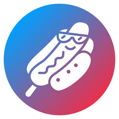 Hot Dog Stick Vector Icon