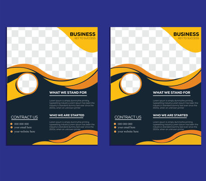 Flyer mockup vector text design