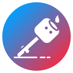Marshmallow Roasting Stick Vector Icon