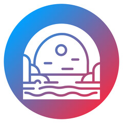 Fototapeta premium Coastal Arch Vector Icon