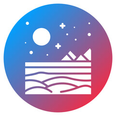 Obraz premium Shoreline Vector Icon