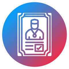 Hajj Certificate Vector Icon