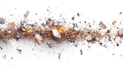 Explosive disintegration of objects