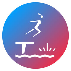 Diving Board Vector Icon
